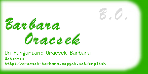 barbara oracsek business card